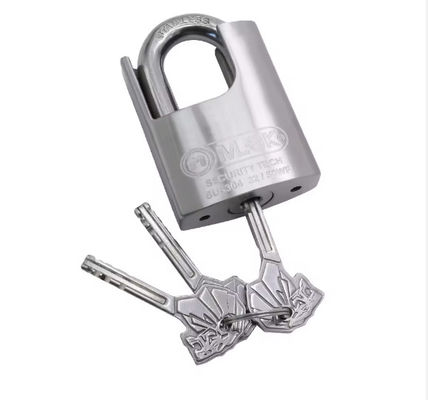 Heavy Duty stainless steel padlock untuk keamanan maksimum Silver lock body