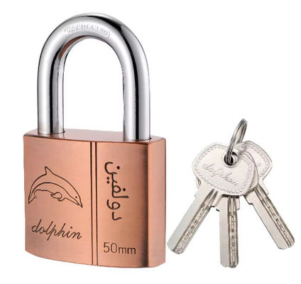 Copper Gym Suited Padlocks Heavy Duty Weatherproof Keyed Alike With 3 Keys 50mm
