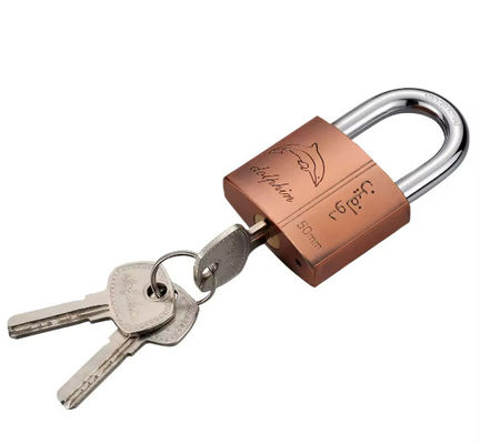 Copper Gym Suited Padlocks Heavy Duty Weatherproof Keyed Alike With 3 Keys 50mm