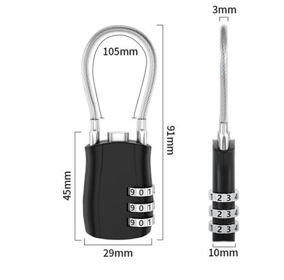 Kerangka kunci bagasi ringan yang diakui TSA 30mm