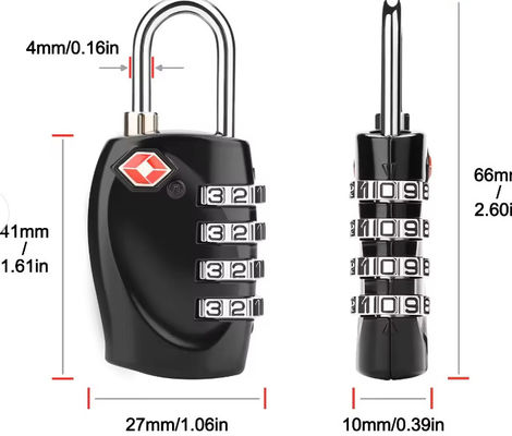 TSA Combination Bag Lock Untuk Bagasi 20mm 50mm