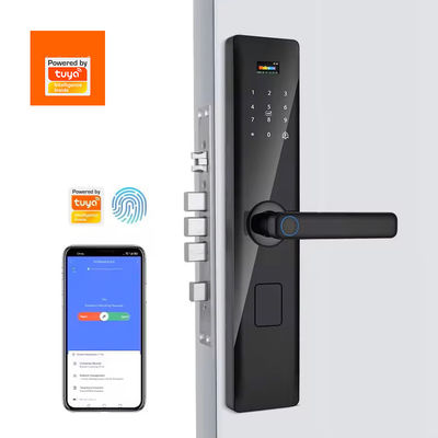 Kode RFID Kartu IC Smartphone Aplikasi Buka kunci Biometrik Sidik jari Smart Lock Tuya Smart WiFi Digital Door Lock